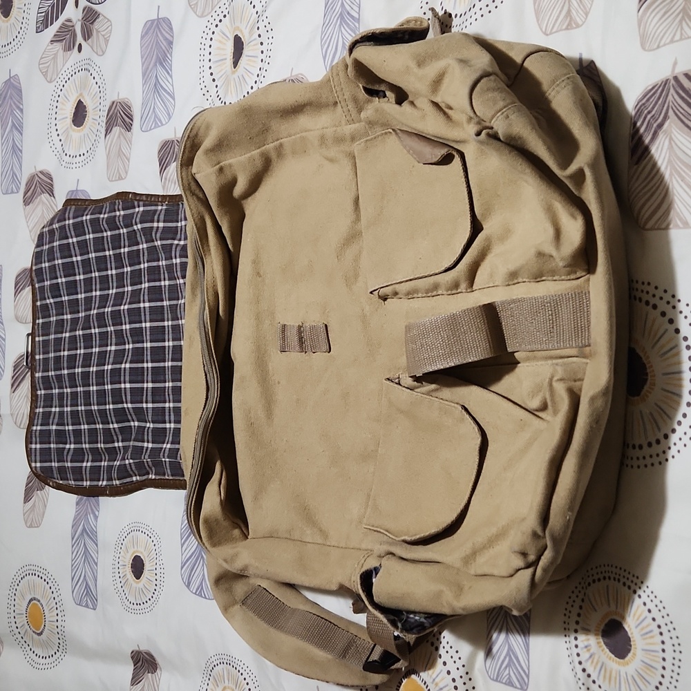 Tan and Brown Men's Bag - Picture 5 of 11